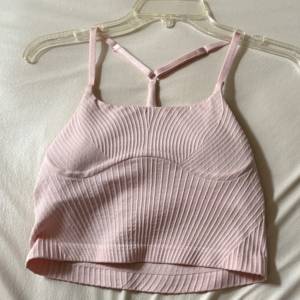 lululemon athletica Pink Ribbed Tank Top